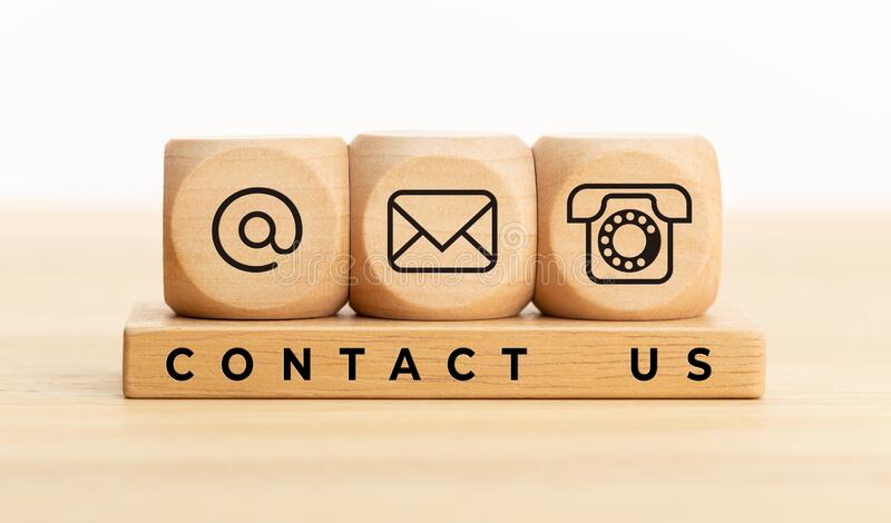 contact us concept wooden blocks email mail telephone icons website page contact us e mail marketing contact us 192902959